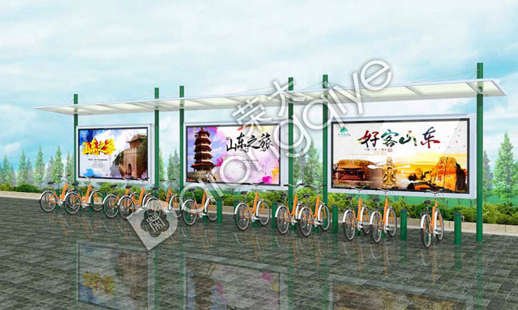 福建公共自行車棚效果圖